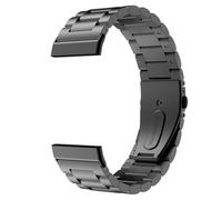 Astorgos Correa Metálica Correa de Repuesto Compatible con Fitbit Versa 4, Versa 3, Sense 1 y Sense 2, Pulsera de Acero Inoxidable para Hombre Mujer, Negro
