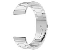 Astorgos Correa Metálica Correa de Repuesto Compatible con Fitbit Versa 4, Versa 3, Sense 1 y Sense 2, Pulsera de Acero Inoxidable para Hombre Mujer, Plata