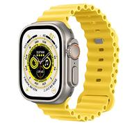 Astorgos Correa Ocean Compatible con Apple Watch Ultra 3/2/1 49mm 46mm 45mm 44mm 42mm, Pulsera Deportiva de Silicona Suave de Repuesto para iWatch SE3/SE2/SE Series 11 10 9 8 7 6 5 4 3 2 1, Amarillo