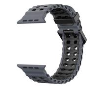 Astorgos Correa Transpirable Ocean Watch Compatible con Apple Watch Ultra 3/2/1 49mm, S11/S10 46mm,9/8/7 45mm,SE3/SE2/SE/6/5/4 44mm,3/2/1 42mm,Correa deporte de Silicona para Hombre Mujer,Carbón Negro