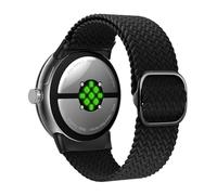Astorgos Correa Trenzada Compatible Con Google Pixel Watch 3 41mm/2/1, Tela Elástica Ajustable, Nylon Tejido de Repuesto Para Mujer Hombre, Negro