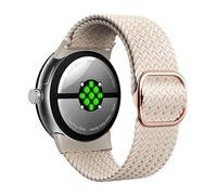 Astorgos Correa Trenzada Compatible Con Google Pixel Watch 3 41mm/2/1, Tela Elástica Ajustable, Nylon Tejido de Repuesto Para Mujer Hombre, Luz Estelar