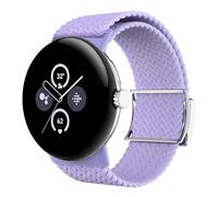 Astorgos Correa Trenzada Compatible con Google Pixel Watch 3 41mm/Pixel Watch 2/Pixel Watch, Correa Deportiva de Nylon Elástico con Cierre Magnético para Mujer Hombre, Lavanda