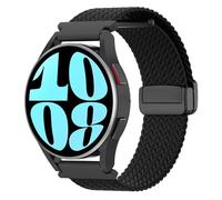 Astorgos Correa Trenzada Compatible con Samsung Galaxy Watch 7 FE 6 5 4 40mm 44mm/Watch 6 4 Classic 43mm 47mm 42mm 46mm/5 Pro 45mm/3 41mm/Active 2, 20mm Pulsera Deportiva Elástica, Negro