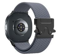 Astorgos Correa Trenzada para Samsung Galaxy Watch 8 Correa 40mm 44mm/Galaxy Watch 8 Classic 46mm, Strap Deportiva de Nylon Elástica para Hombre Mujer, Gris Espacial