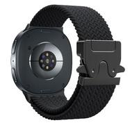 Astorgos Correa Trenzada para Samsung Galaxy Watch 8 Correa 40mm 44mm/Galaxy Watch 8 Classic 46mm, Strap Deportiva de Nylon Elástica para Hombre Mujer, Negro