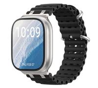 Astorgos Correas Compatible con Apple Watch Ultra 3/2/1 49mm, S11/S10 46mm, 9/8/7 45mm, SE3/SE2/SE/6/5/4 44mm,3/2/1 42mm, Conector Metálico Correa Deportiva Transpirable Larga para Hombres,Plata/Negro