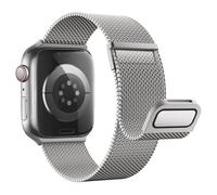 Astorgos Correas Metálica Compatible con Apple Watch Series 11/10 42mm, 9/8/7 41mm, SE3/SE2/SE/6/5/4 40mm, 3/2/1 38mm, Bracelet Magnética Doble Pulsera de Metal de Acero Inoxidable, Gris Titanio
