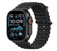 Astorgos Correas Ocean Compatible con Apple Watch Ultra 3/2/1 49mm,S11/S10 46mm,9/8/7 45mm,SE3/SE2/SE/6/5/4 44mm,3/2/1 42mm,Correa de Reloj Deportiva con Conector Metálico para Mujer, Negro/Negro