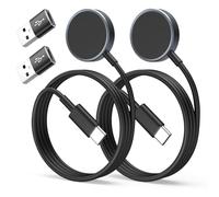 Astorgos Lote de 2 Soportes de Carga Magnéticos USB-C y A Compatible con Samsung Galaxy Watch 8/7/Ultra/6/6 Classic/5/5 Pro/4/4 Classic/3, Cable de Carga Seguro Portátil de 3.3FT de Repuesto