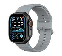 Astorgos Reloj Deportivo Correa Compatible con Apple Watch Ultra 2/Ultra 49mm,S10 46mm,9/8/7 45mm,SE2/SE/6/5/4 44mm,3/2/1 42mm, Correa de Silicona Suave y Transpirable para Hombres y Mujeres, Gris