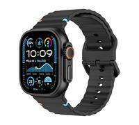 Astorgos Reloj Deportivo Correa Compatible con Apple Watch Ultra 3/2/1 49mm,S11/S10 46mm,9/8/7 45mm,SE3/SE2/SE/6/5/4 44mm,3/2/1 42mm, Correa de Silicona Suave Transpirable, Negro