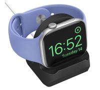 Astorgos Soporte de Cargador Compatible con Apple Watch Ultra2/Ultra/SE2/SE/Series 10/9/8/7/6/5/4/3/2/1,Soporte de Carga Portátil de Silicona para iWatch 49mm/46mm/45mm/44mm/42mm/41mm/40mm/38mm, Negro