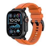 Astorgos Sport Band Compatible con Apple Watch Ultra 3/2/1 49mm,S11/S10 46mm,9/8/7 45mm,SE3/SE2/SE/6/5/4 44mm,3/2/1 42mm, Correa de Silicona Ajustable para Reloj Repuesto Transpirable, Naranja