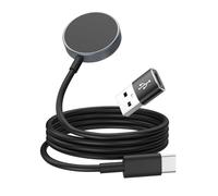 Astorgos USB-C & USB-A Base de Carga Magnética Compatible con Samsung Galaxy Watch 8/7/Ultra/6/6 Classic/5/5 Pro/4/4 Classic/3/Active 2/FE, Cable de Carga Seguro Portátil de 3,3 Pies de Repuesto