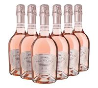 Astoria Butterfly Prosecco Rosé - Prosecco rosado extra dry DOC, Italia | Glera y Pinot Noir | Color rosa brillante | 75 cl | caja 6 botellas