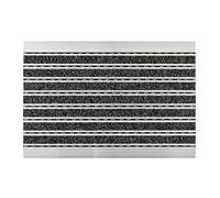 Astra 1870015002 Elegante Rips Antracita Aluminio - Felpudo, 60 x 40 x 1 cm
