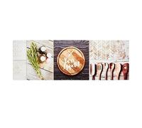 Astra Alfombra Antideslizante para salón - Felpudo Miabella para Interior - Felpudo para Pasillo de Cocina - Alfombra atrapasuciedad Lavable Clean Run 50x150cm Bon Appetit Patchwork