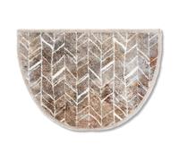 Astra Alfombra de limpieza suave y mullida, pura y suave, espiga de 50 x 70 cm, semicircular, lavable para el interior, resistente