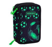 ASTRA BAG NEO Football - Estuche Escolar Triple con 3 Compartimentos, Diseño de Juego, Multicolor