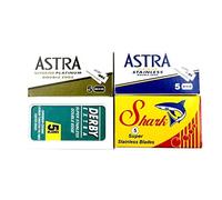 Astra-Derby-Shark - Cuchillas de afeitar de doble filo, 20 cuchillas