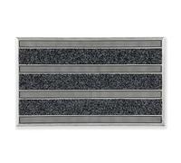 Astra Felpudo de Exterior Antideslizante - Felpudo de Control de Polvo Resistente a la Intemperie - Felpudo de Exterior Acanalado y de Goma - Felpudo Resistente - Felpudo 45x75 cm Gris