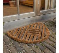 Astra Felpudo de Exterior de Coco - Felpudo Anti Suciedad, Resistente a la Intemperie - Felpudo Resistente Natural 40x60 cm Media caña Lote de 2