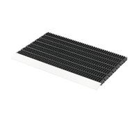 Astra Felpudo de Exterior Super Brush - Felpudo de Aluminio - Felpudo de Aluminio Que atrapa la Suciedad en el Interior - Extremadamente Duradero - Antideslizante - Sostenible - 45x75cm, Negro