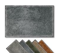 Astra Felpudo de Interior Antideslizante Sostenible Anti-Polvo - Alfombrilla de Pasillo Lavable a Mano - Fácil Cuidado - Antracita 40x60 cm