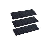 Astra Felpudo de Interior Antracita Antideslizante Antipolvo - Juego de 3 Repelentes al Agua Rib Line Felpudo Antiestático Resistente