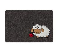 Astra Felpudo de Interior con Motivos - Se Adapta Debajo de la Puerta de Entrada - Atrapasuciedad Duradero - Antideslizante - 40x60 cm Gris Oveja