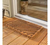 Astra Felpudo exterior de coco, felpudo para puerta, felpudo atrapa la suciedad, felpudo con cepillo, resistente a la intemperie, resistente a la intemperie, 40 x 60 cm, juego de 2 unidades