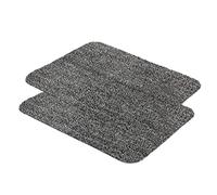 Astra Felpudo Lavable Set de 2 60x75 cm - Antipolvo - Felpudo de algodón - Entra Absorbente - Antideslizante Antracita