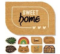 Astra Felpudo Natural Coco 40x60cm - Antideslizante Robusto - Interior y Exterior