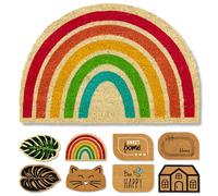 Astra Felpudo Natural Coco - Coco Mat 40x60cm Rainbow - Antideslizante - Felpudo Exterior - Interior - Cubierto