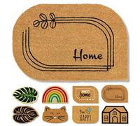 Astra Felpudo Natural de Coco 40x60cm - Antideslizante y Atrapa Suciedad - Interior y Exterior