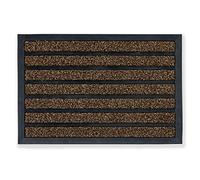 Astra Felpudo Robusto para Exterior e Interior, Resistente a la Intemperie, Que atrapa la Suciedad, Felpudo Antideslizante para Puerta de Entrada, terraza - Felpudo Scraper Line 40x60 cm marrón
