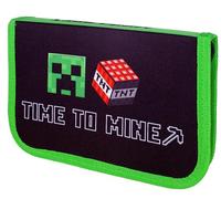 ASTRA Minecraft Bedrock Case - Estuche para lápices, Estuche para lápices, Estuche para la Escuela, Estuche Grande, Caja de lápices Minecraft, carbón, Estuche para