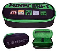 ASTRA Minecraft - Estuche para lápices, diseño Crepper, carbón, Estuche