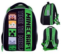 ASTRA Minecraft Time to Minecraft - Mochila escolar con diseño de Tornister, mochila escolar, mochila ligera para niños, carbón, talla única, Casual
