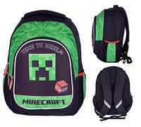 ASTRA Mochila escolar grande con diseño de Minecraft, diseño de figuras de Minecraft, mochila escolar, mochila escolar, diseño creeper para niños, mochila ligera, gran capacidad, carbón, large, Casual