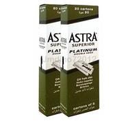 Astra Superior Platinum Cuchillas de afeitar de doble filo, 200 piezas favoritas a la barbería