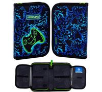 Astrabag Gaming - Estuche para lápices con un compartimento y doble solapa, diseño de juego, azul, Diseño de juego