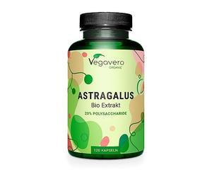 Astragalo BIO Vegavero | 5625 mg Astragalus | 20% de Polisacáridos | 120 Cápsulas | Sistema Inmunitario + Energía + Anti Stress | Sin Aditivos & Vegano