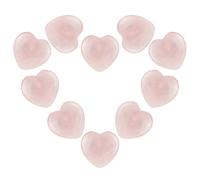 AstraGlam 10 Piezas de Piedras de Corazón de Cuarzo Rosa - Amuletos de Suerte Artesanales para Meditación, Armonización de Energía, Equilibrio de Chakras, Autocuidado y Desarrollo Espiritual