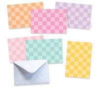 AstraGlam 24 Blanko Karten zum Selbstgestalten 6x4 - Set de tarjetas de felicitación en estilo retro, tarjetas en blanco con sobres, postales en blanco, set de papelería para invitaciones y mensajes