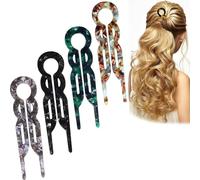 AstraGlam 4 piezas de horquillas francesas Lialys Prestige en forma de U para damas, French Pin - Elegantes pasadores para mujeres, adecuados para San Valentín, Navidad, bodas, bailes y todo tipo de