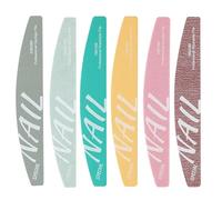 AstraGlam Set de Limas y Pulidores de Uñas para Uñas de Gel, Juego Completo de Seis Limas de Alta Calidad para Uñas Naturales, Acrílicas y de Gel, Duraderas y Lavables