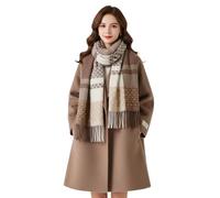 Astralong 1 Pieza Bufanda de Invierno con Flecos, Chal Cálido Larga y Suave, Bufanda para Mujer Caliente, Chal de Invierno para Mujeres Hombres