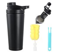 Astralong Shaker Proteinas 750ml, Coctelera de Proteínascon, Cantimplora Termica Acero Inoxidable con Cepillo para Vasos, Cantimplora Termo con Doble Aislamiento para Senderismo, Yoga, Running